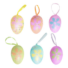 Påskägg hängande ornament set färgglada vårdekoration