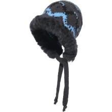 Czapka Beanie damska męska wiatroszczelna nauszniki szydełkowa traperka przytulna podszewka z polaru zimowa wełna narciarska modna dzianinowa