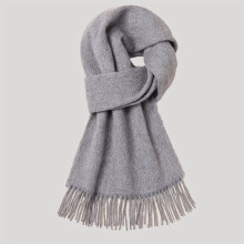Cachecol masculino de lã genuína – Cor sólida, aquecedor de pescoço para o inverno, mistura de lã quente, presente elegante para pai/marido
