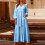 Zigeunerkleid, hellblau, Baumwolle, Größe 4XL 2
