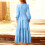 Zigeunerkleid, hellblau, Baumwolle, Größe 4XL 4