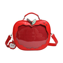 Bolso bandolera YIEMEEN PU Estilo Preppy Itabag Bolso de hombro Apples Mochila dulce