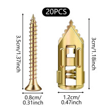 (30 long expansion tube 35 long screws (20 sets)) 50pcs Manganese Steel Drywall Anchors Kit