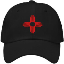 Zia Sun Symbol Hat - New Mexico Rode Zia Geborduurde Verstelbare Katoenen Dad Cap Unisex