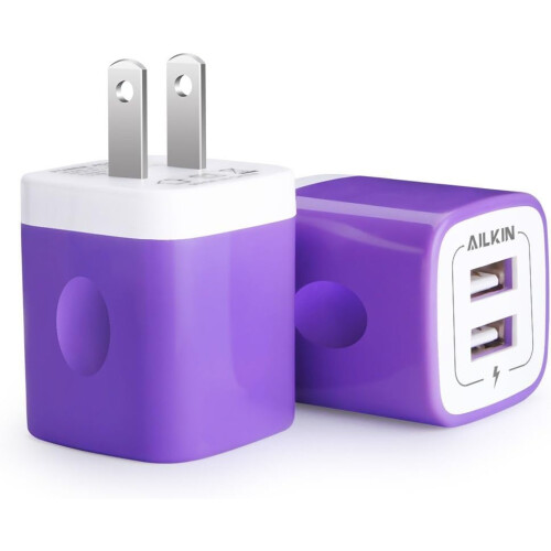Φορτιστής τοίχου USB 2 τεμαχίων, κύβος γρήγορης σύνδεσης διπλής θύρας 2.1A συμβατός