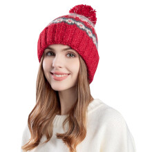 Damesmuts van effen gebreide stof voor de herfst en winter – Warme wollen muts, zacht en comfortabel, veelzijdig accessoire voor koud weer