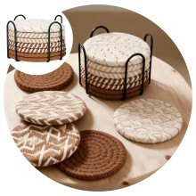 Sets de table tissés pour la table, résistants à la chaleur, décoratifs pour la cuisine et la maison.