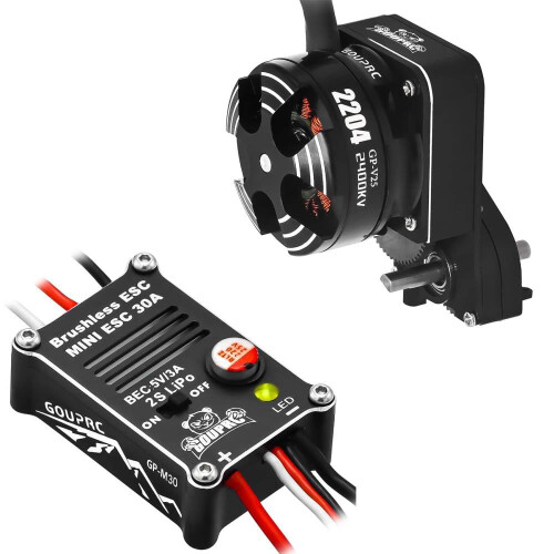 2204 Κινητήρας Outrunner χωρίς ψήκτρες 2400KV με κιβώτιο ταχυτήτων και διακόπτη 30A για