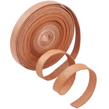 5.5Ydsx0.39"x0.04" Genuine Leather Strips Flat Leather Cord Cowhide Leather Strap Thread String Rope for Bracelets Jewelry Making