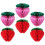 Conjunto de 6 lanternas de morango para decoração de chá de bebê, casamento e cerimônia. 1