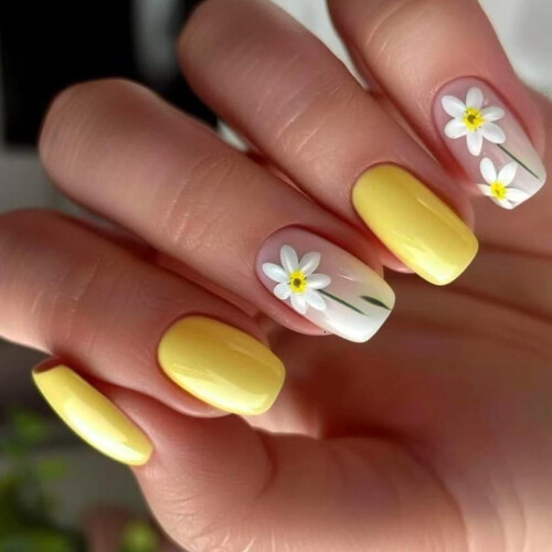 24 Unhas Postiças Quadradas com Desenhos Incríveis