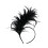 Κάτω από 5$ Μαύρο καπέλο Fascinators Γυναικείο καπέλο για πάρτι τσαγιού με κορδέλα, 1