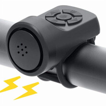 Rubberskin Electric Bike Bell, Electronic Horn Alarm Bicycle Bell 120dB, Portable USB Charging Bike Horn with Alarm for MTB Road Bike.