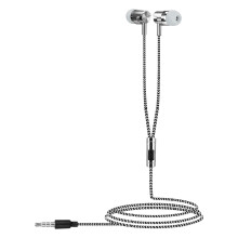 3,5 mm stereo in-ear oordopjes met microfoon, ruisonderdrukking, krachtige bas en HD-geluid — compatibel met iOS, Android en laptops