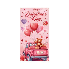 Décorations de porte pour la Saint-Valentin avec bannière suspendue en forme de cœurs, décoration de porte festive pour la chambre à coucher I