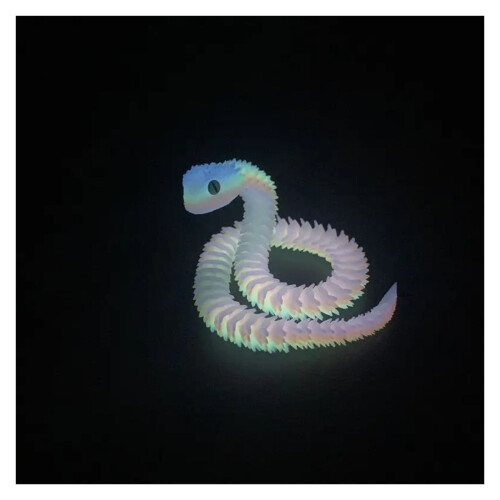 1pc45CM φωτεινό3D τυπωμένο φίδι με κινητή άρθρωση προσομοίωσης φιδιού φιγούρες