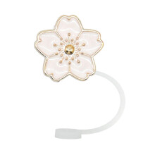 Couvercle de paille en silicone * Embout de paille anti-poussière en forme de clochette !х _) B5N1