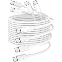 Rychlonabíjecí kabel USB-C na USB-C 60W (1,8 m), balení 4 kusů – kompatibilní s iPhonem 15Pro/Plus, Samsungem S24/S23Ultra, iPadem a MacBookem