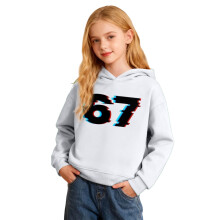 Sudadera con capucha estampada de manga larga para niños (2-14 años)