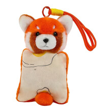 Porte-clés/breloque pour sac en peluche agneau apaisant - Renard en peluche de 15 cm, cadeau d'anniversaire pour filles, peluche douce et