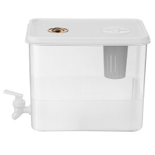 Distributeur de boissons en plastique blanc pour réfrigérateur avec robinet, grande capacité et facile à verser