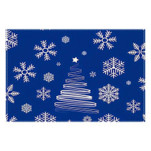 Holiday Placemats, 12x18 inch Winter Xmas Table Mats for Seasonal Dining Room Decor, Festive Home Accent for Christmas Parties and Family Dinners