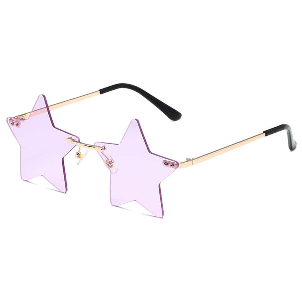 Penghui-Toys Purple (Purple) Retro Pentagram Sunglasses For Women & Men