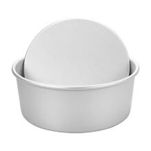 Moules à gâteaux et biscuits en aluminium avec fond amovible, ronds, antiadhésifs et faciles à nettoyer.