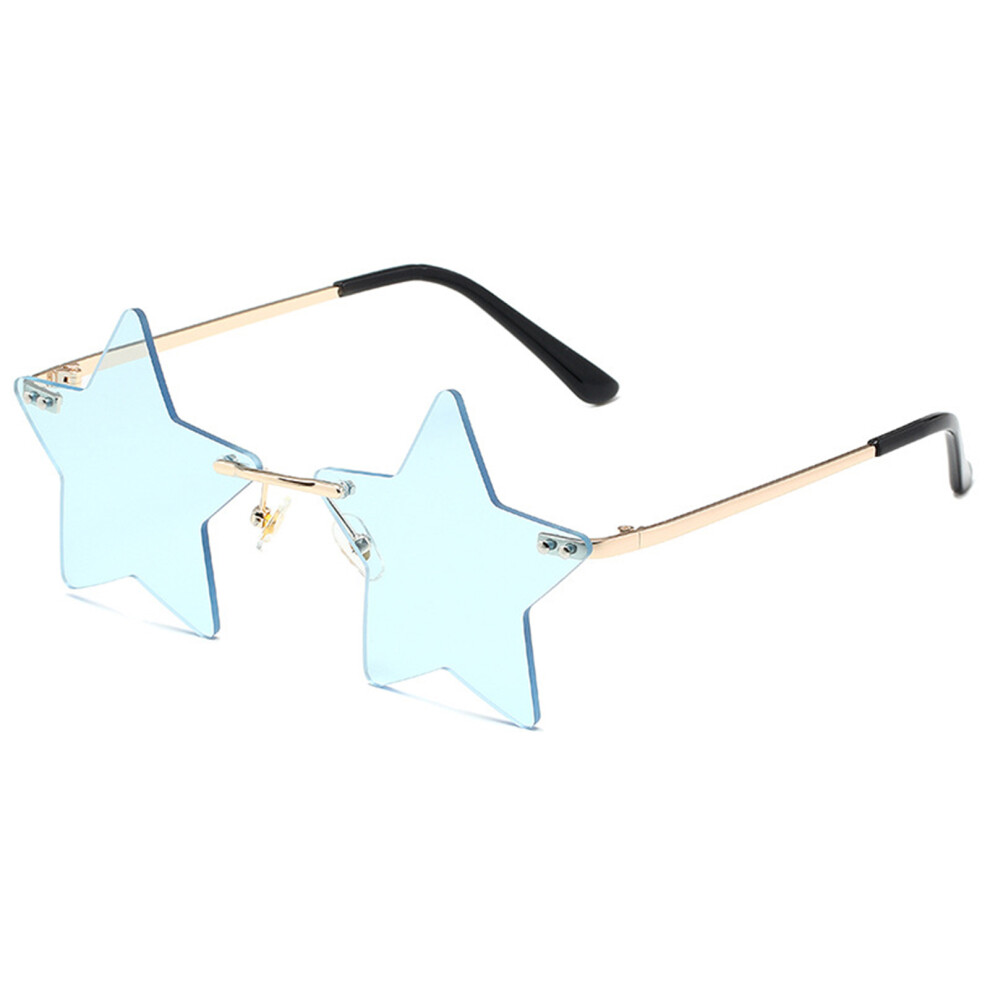 Dachuang Beauty Sky Blue (Sky Blue) Retro Pentagram Sunglasses For Women & Men
