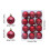 12pcs Shatterproof Red Christmas Baubles with Strings 2
