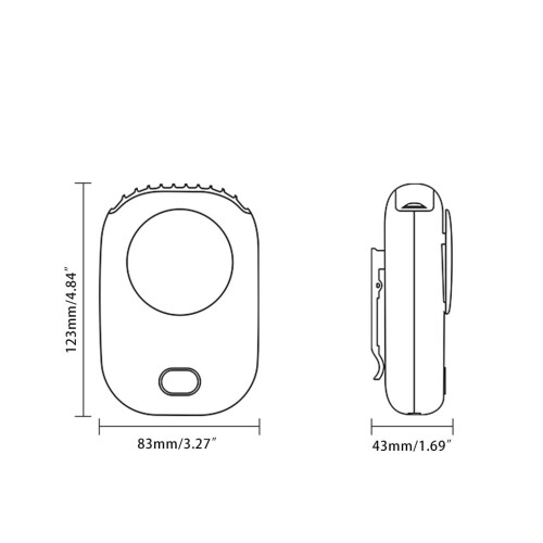 Ventilatore da collo ricaricabile con mini USB (1 pezzo) 2