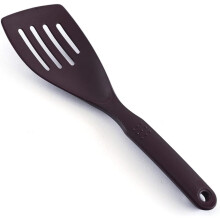 Slotted Serving Spatula with Long Handle, Black