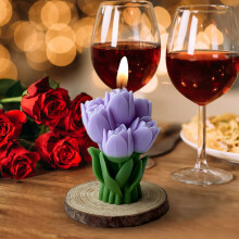 Bougie décorative sculpturale pour la Saint-Valentin 1
