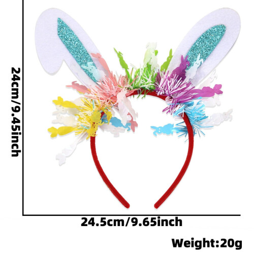 Easter Bunny Headband with Ribbon and Hoop 2