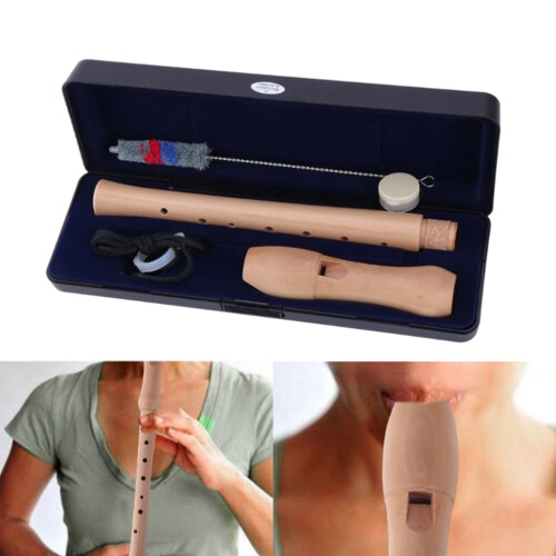 Soprano Recorder C Key 8-Hole Descant Recorder with Case 1