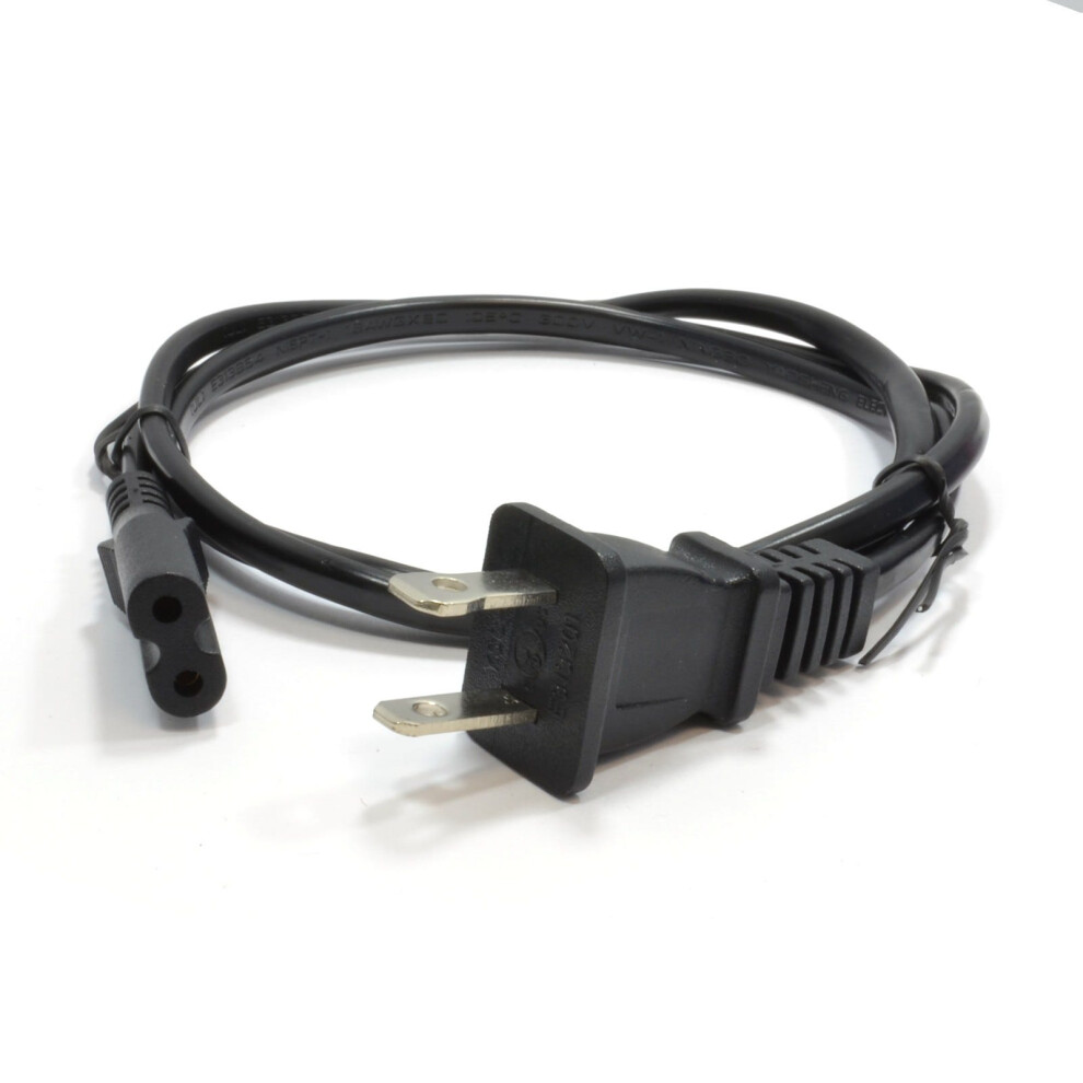 Kenable Power Cord - Us 2 Pin Plug To C7 Lead Figure Of Eight Fig 8 Cable 1M