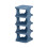 Plastic freestanding shoe rack 5-tier vertical blue 2