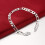 Unisex 925 Silver 6MM Flat Chain Bracelet Gift 6