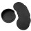 Sottobicchieri rotondi in pelle nera da 10 cm, set da 6 3