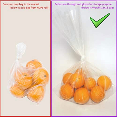 100CT17x22 ίντσες1,1 χιλιοστών διαφανείς πλαστικές επίπεδες ανοιχτές σακούλες από 2