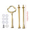 Gold 3-Tier Cake Stand Set with Handle 2