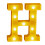 LED Marquee26Letters Lights Sign H, Φωτιζόμενη πινακίδα με αριθμητικά γράμματα, ζεστό λευκό για 2