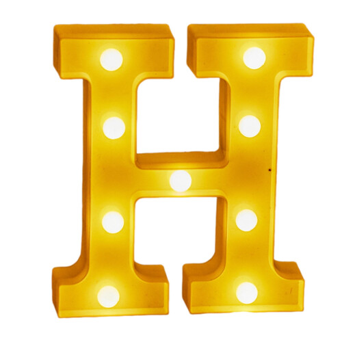 LED Marquee26Letters Lights Sign H, Φωτιζόμενη πινακίδα με αριθμητικά γράμματα, ζεστό λευκό για 1