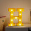 LED Marquee26Letters Lights Sign H, Φωτιζόμενη πινακίδα με αριθμητικά γράμματα, ζεστό λευκό για 4