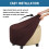 Stretch Ottoman Slipcover Chocolate Medium Fits 20-23 Inch 6
