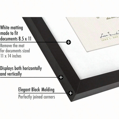 11x14 Black Diploma Frame Set of 4 2