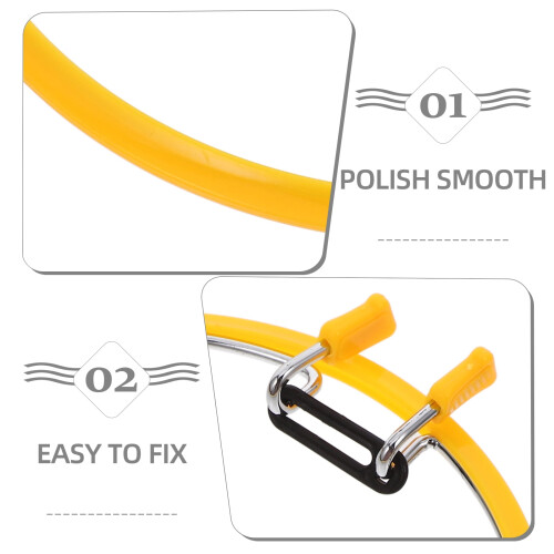 Durable Yellow Plastic Round Embroidery Hoop with Smooth Surface for Sewing Projects 2