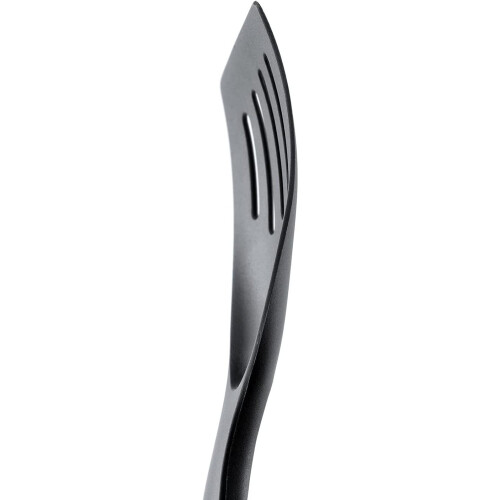 Spatula Sliotáilte Scoop & Drain Dubh Aon Mhéid 2