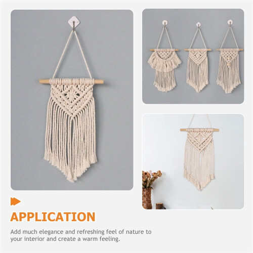 Minkissy Ivory Βοημίας Macrame Κρεμαστή Υφαντή Ταπισερί για Διακόσμηση Υπνοδωματίου, Κομψή 1