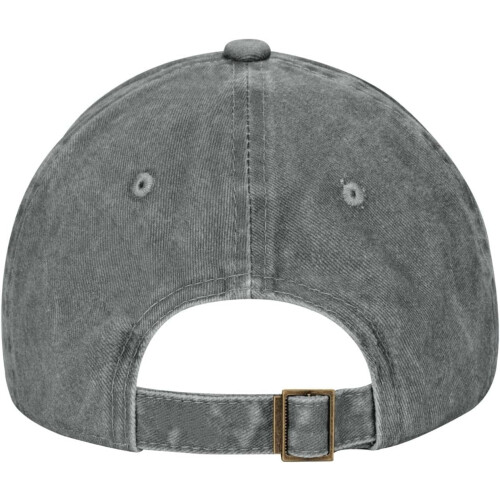 Sortvasket cowboy-baseballkasket med geddesign 2